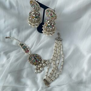 Elegant Multicolor Pearl Jewelry Set